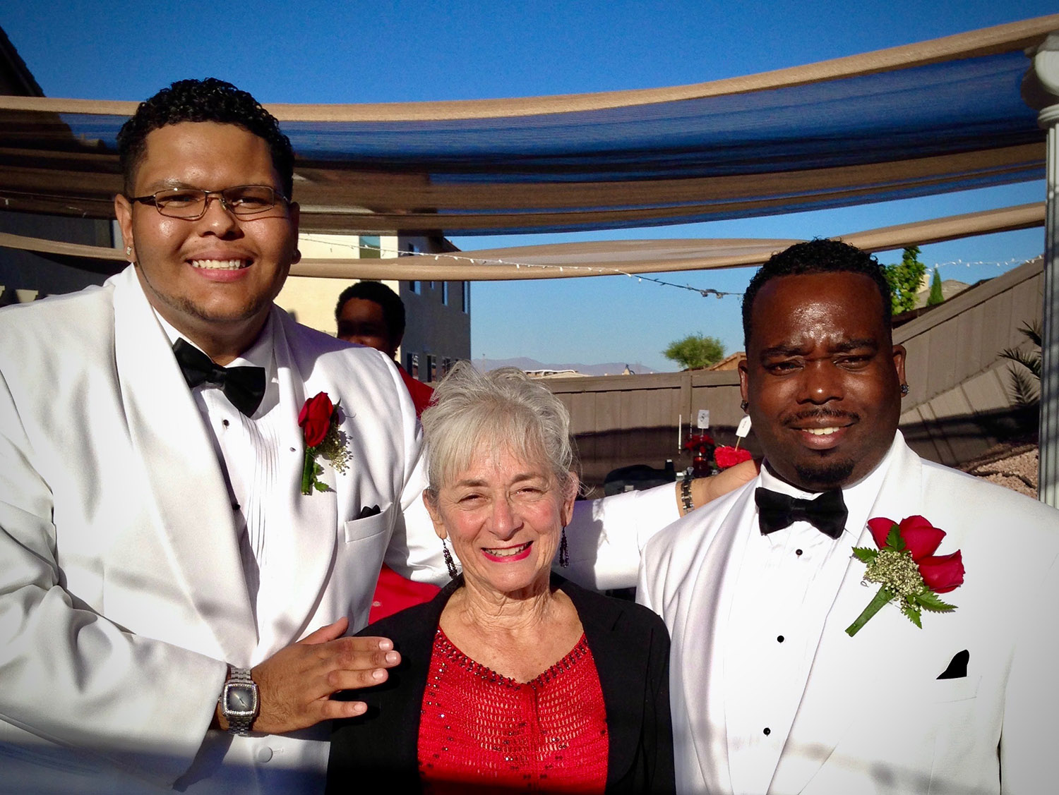 A beautiful moment from a wedding ceremony.